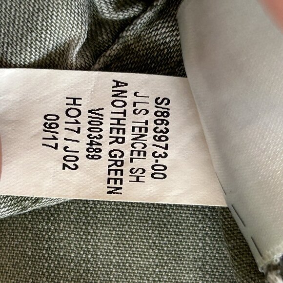 OLD NAVY Womens Tunic Top L Green Long Sleeve Soft Washed Tencel Button Up Shirt - Picture 8 of 8